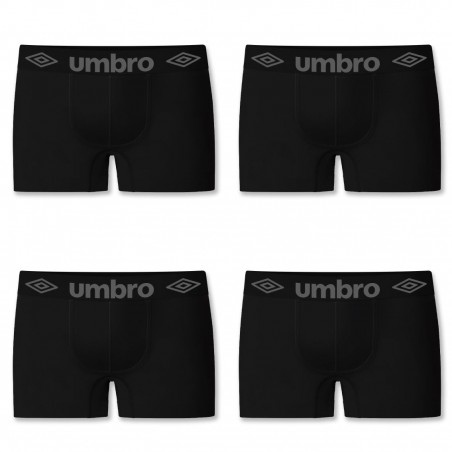 Pack 4 boxers UMBRO noir sans couture - Matière noble