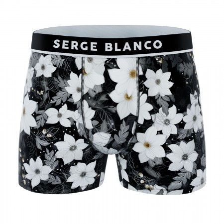 BOXER SERGE BLANCO FLEURI...