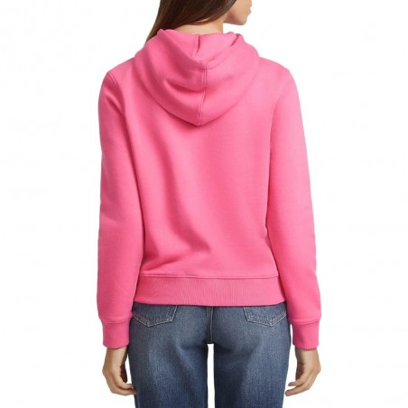 Sweat zippé femme GUESS Jeans, coloris rose- Matière noble
