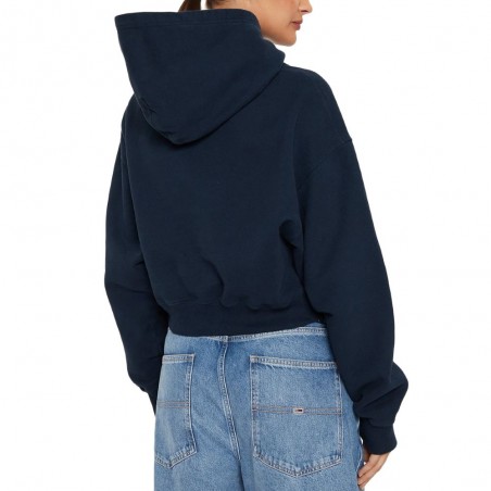 Sweat femme capuche TOMMY JEANS Varsity - Matière noble