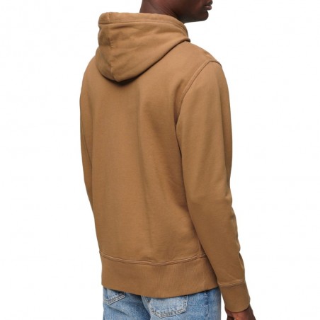 Sweat à capuche SUPERDRY marron - Matière noble