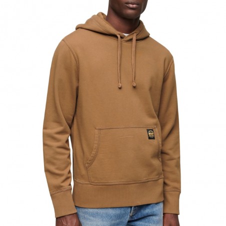 Sweat à capuche SUPERDRY marron - Matière noble