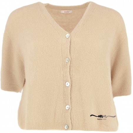 Gilet manches courtes 30% alpaga, laine, divers coloris - Matière noble