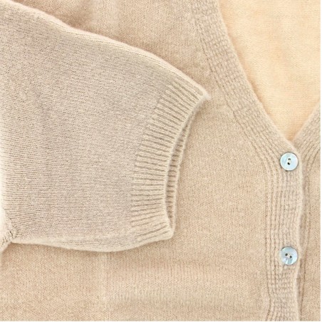 Gilet manches courtes 30% alpaga, laine, divers coloris - Matière noble