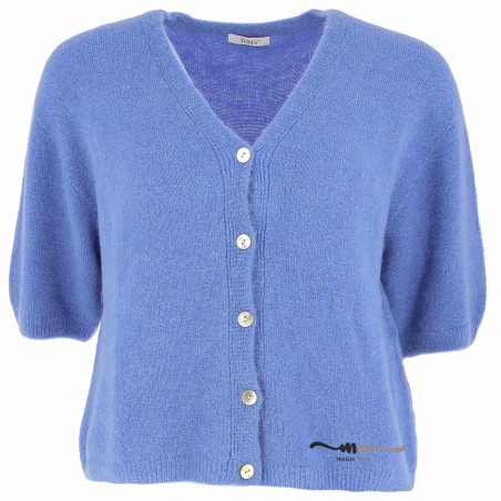 Gilet manches courtes 30% alpaga, laine, divers coloris - Matière noble
