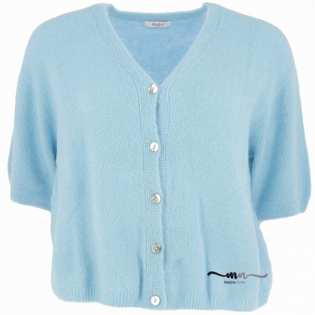 Gilet manches courtes 30% alpaga, laine, divers coloris - Matière noble