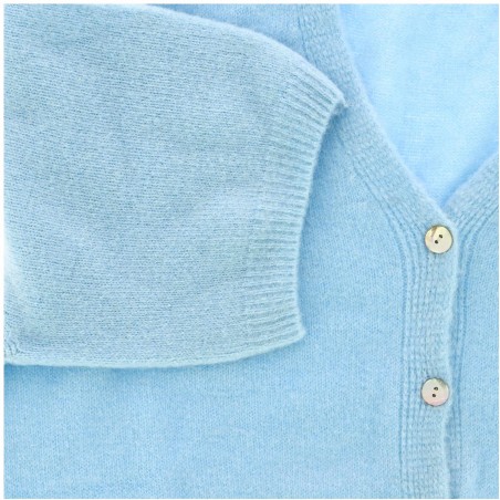Gilet manches courtes 30% alpaga, laine, divers coloris - Matière noble