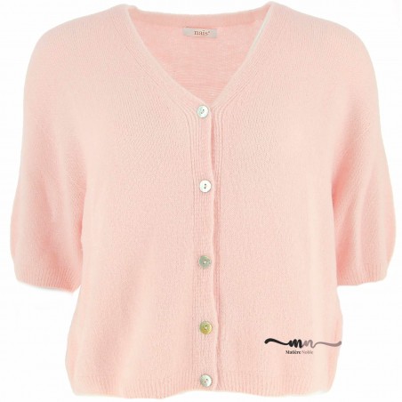 Gilet manches courtes 30% alpaga, laine, divers coloris - Matière noble