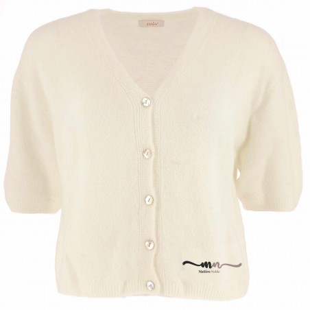 Gilet manches courtes 30% alpaga, laine, divers coloris - Matière noble