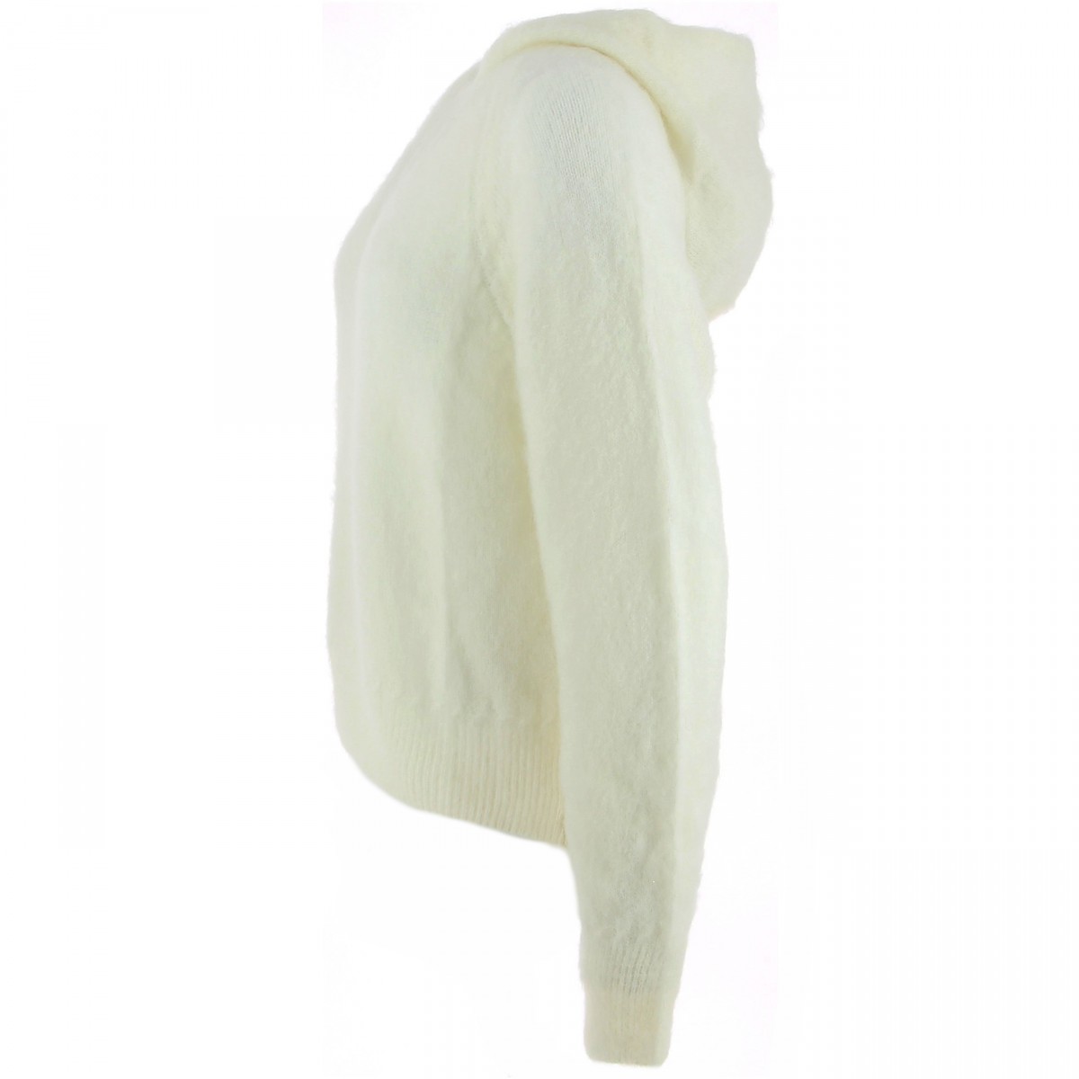Pull à capuche femme 52% Mohair et laine, divers coloris - Matière noble