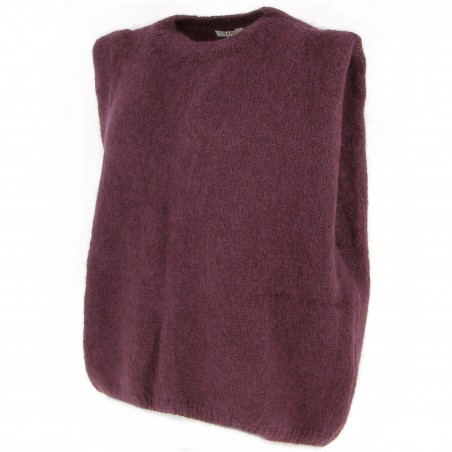 Pull sans manche femme 40% mohair, divers coloris - Matière noble