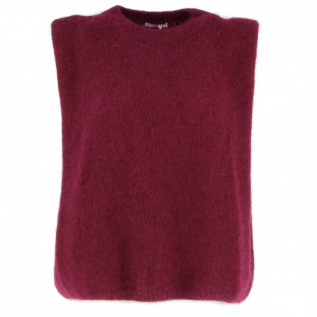Pull sans manche femme 40% mohair, divers coloris - Matière noble