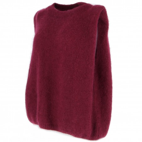 Pull sans manche femme 40% mohair, divers coloris - Matière noble