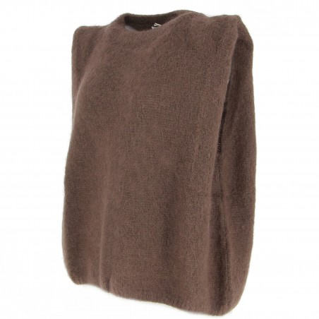 Pull sans manche femme 40% mohair, divers coloris - Matière noble