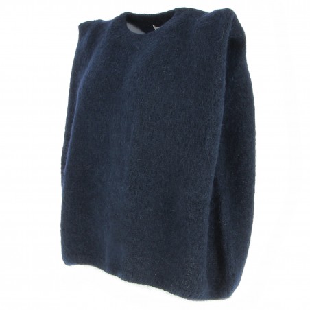 Pull sans manche femme 40% mohair, divers coloris - Matière noble