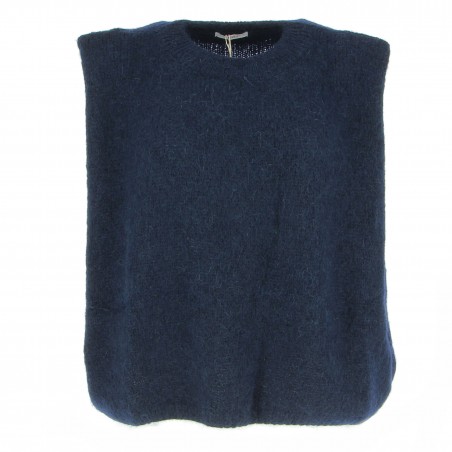 Pull sans manche femme 40% mohair, divers coloris - Matière noble