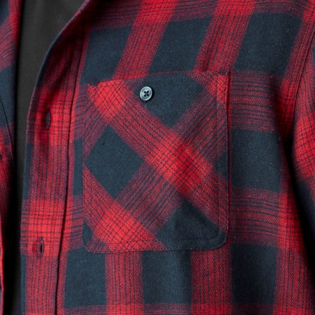 CHEMISE VON DUTCH flanelle rouge/marine - Matière noble
