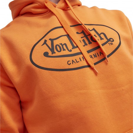 Sweat capuche VON DUTCH molletonné orange - Matière noble