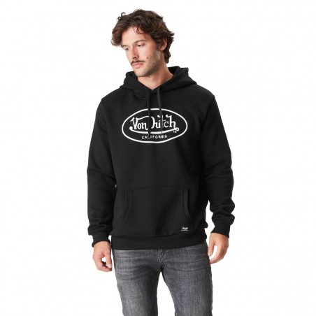 Sweat capuche VON DUTCH molletonné noir - Matière noble