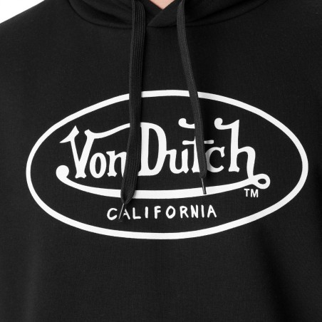 Sweat capuche VON DUTCH molletonné noir - Matière noble
