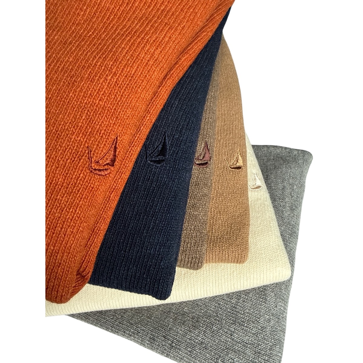 Pull homme GREEN & SAIL Camel 80% laine - Matière noble