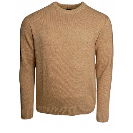 Pull homme GREEN & SAIL Camel 80% laine - Matière noble