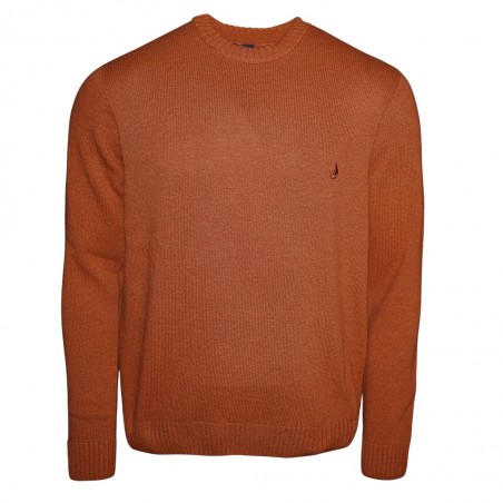 Pull homme GREEN & SAIL Terracotta 80% laine - Matière noble