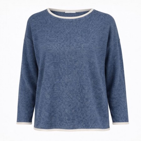 PULL COTON FEMME INDIGO