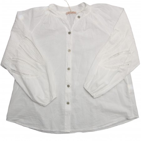Blouse bohème brodée, divers coloris - Matière noble