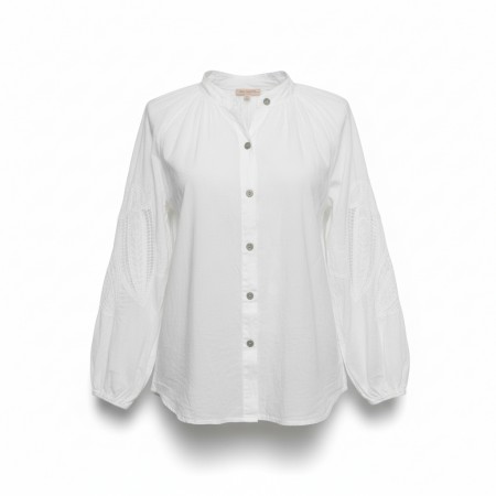 BLOUSE FEMME BRODEE BLANCHE