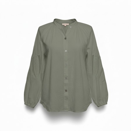 BLOUSE FEMME BRODEE KAKI