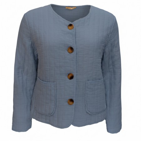 Veste matelassée gaze de coton, divers coloris - Matière noble