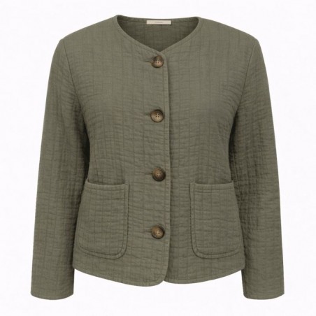 Veste matelassée gaze de coton, divers coloris - Matière noble