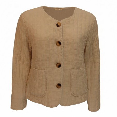Veste matelassée gaze de coton, divers coloris - Matière noble