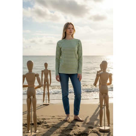 Marinière femme Green & Sail, divers coloris  - Matière noble 19.90€