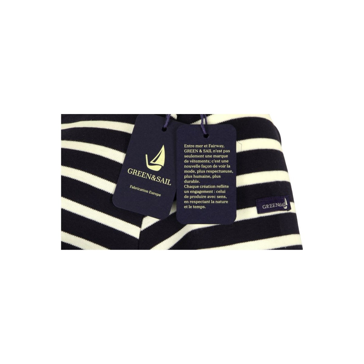 Marinière femme Green & Sail, divers coloris  - Matière noble 19.90€