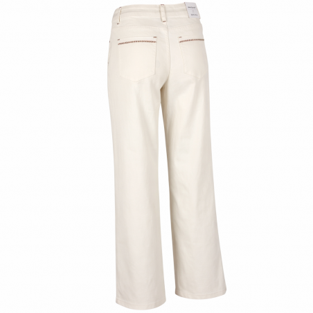 Pantalon Flare Nina Carter ivoire - Matière noble