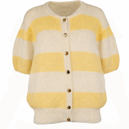 Gilet femme  Mimosa, manches courtes - Matière noble