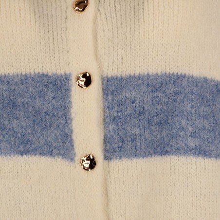 Gilet femme  Myosotis, manches courtes - Matière noble