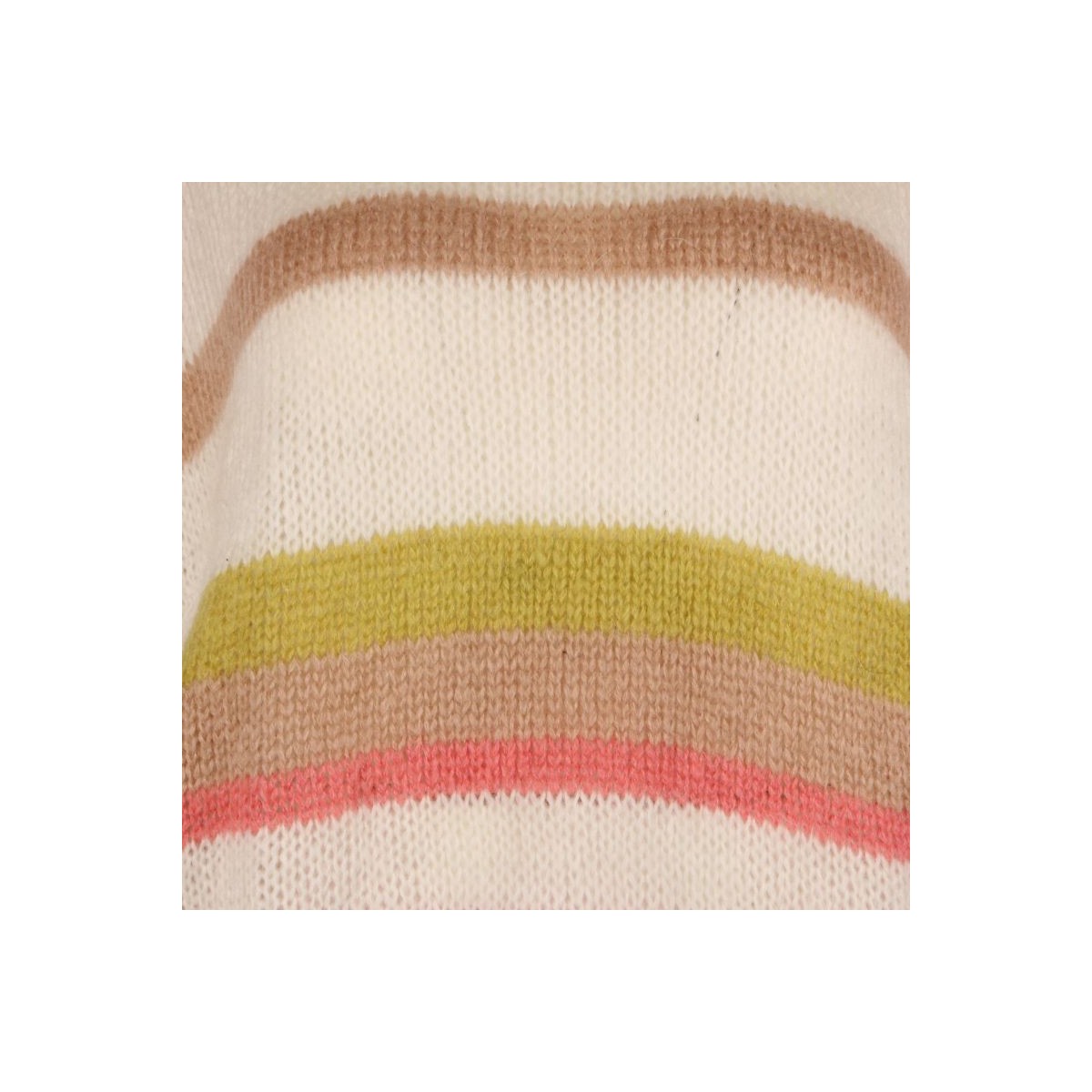 Pull sans manches mohair rayures pastel - Matière noble