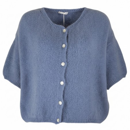 Gilet manches courtes kid mohair, divers coloris - Matière noble