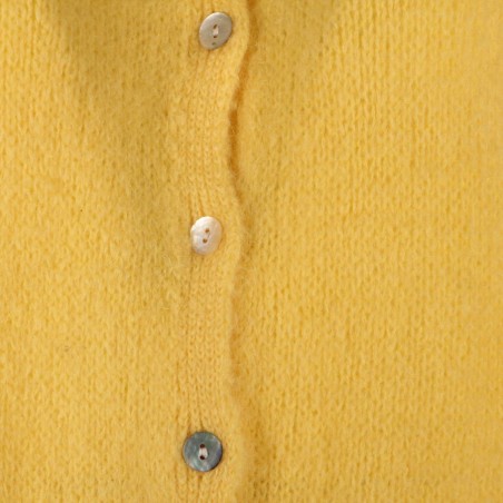 Gilet manches courtes kid mohair - Matière noble