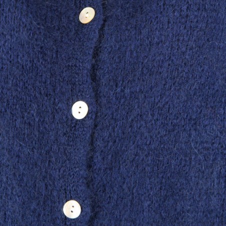 Gilet manches courtes kid mohair - Matière noble