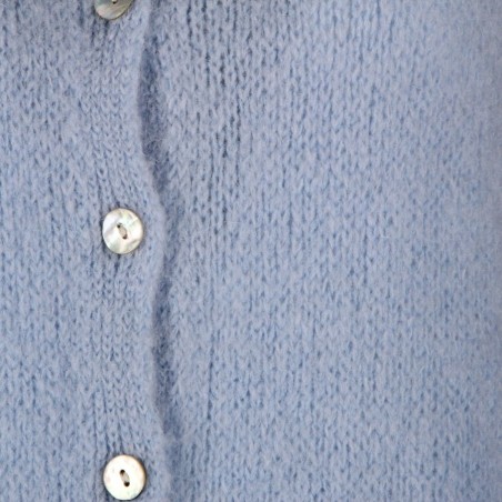 Gilet manches courtes kid mohair - Matière noble