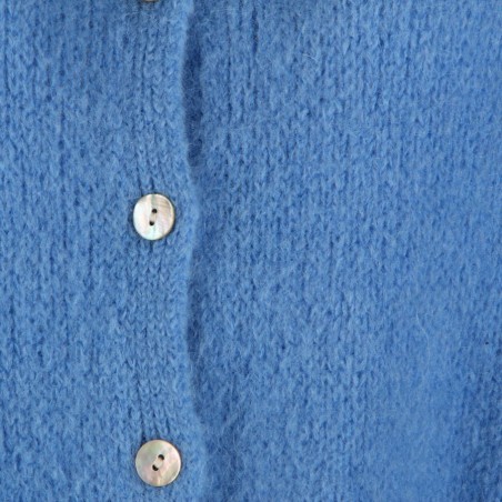 Gilet manches courtes kid mohair - Matière noble