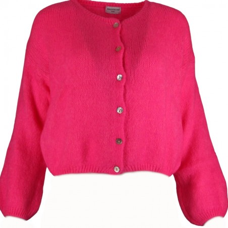 Gilet manches longues kid mohair - Matière noble