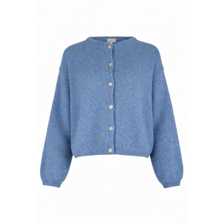 Gilet manches longues kid mohair, divers coloris - Matière noble