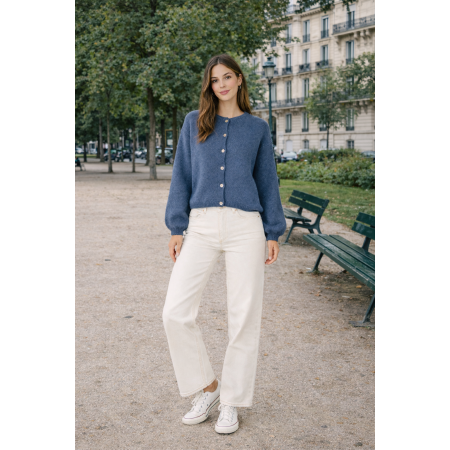 GILET MANCHES LONGUES BLEU...