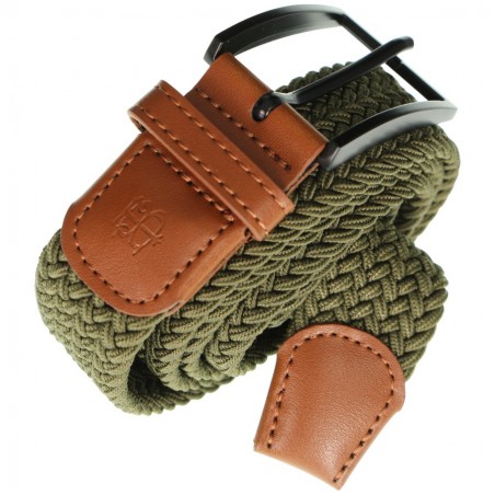 ceinture tressée empiècement cuir Bill Tornade, divers coloris - Matière noble