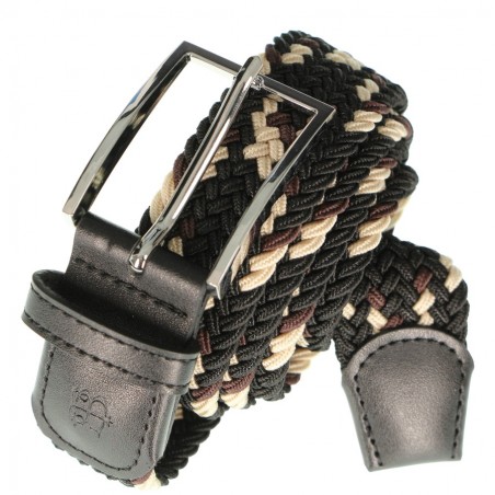 ceinture tressée empiècement cuir Bill Tornade, divers coloris - Matière noble